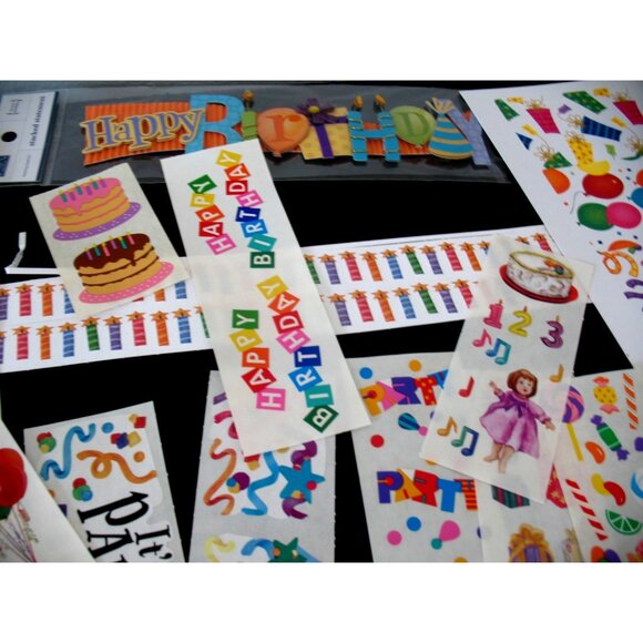 Creative Memories and more CELEBRATE Stickers (Party, Birthday,) Gr Lengths - Picture 3 of 15